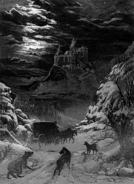 John Coulthart's illustration of Dracula's Castle